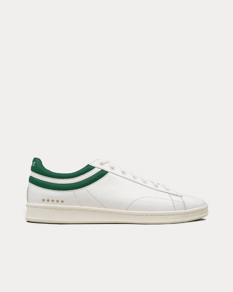 Helms Paris Flying Ace Leather White / Green Low Top Sneakers - 1