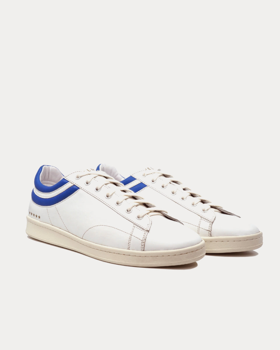 Helms Paris Flying Ace Leather White / French Blue Low Top Sneakers ...