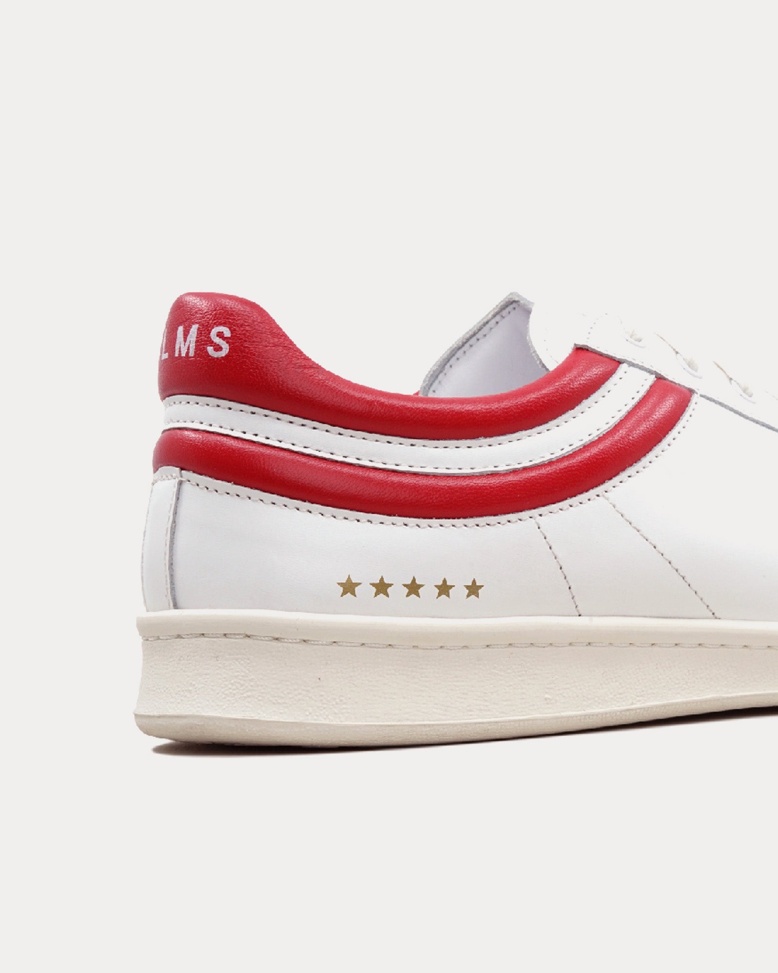 Helms Paris Flying Ace Leather White / Red Low Top Sneakers - 4