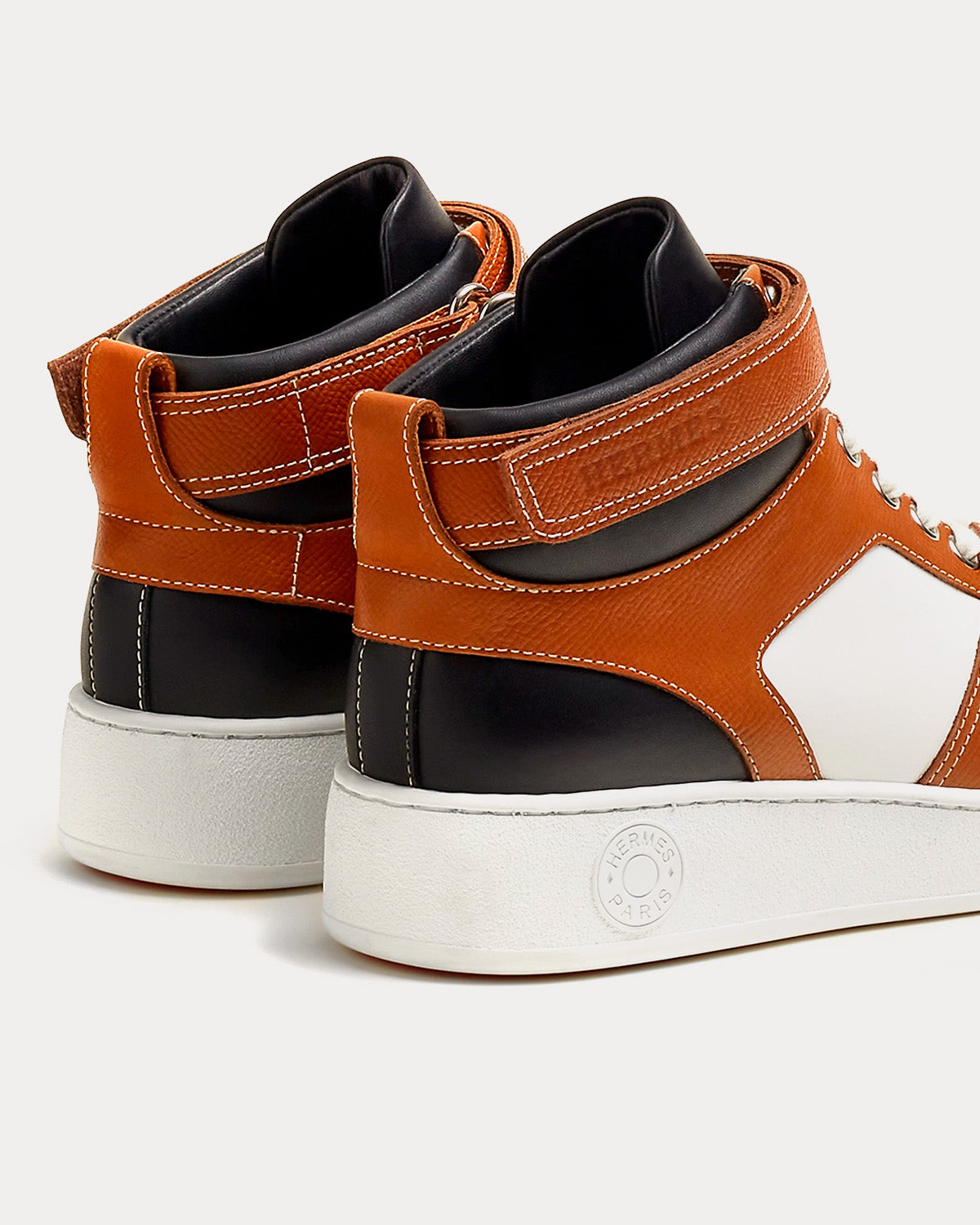 Hermès Freestyle Multicolore Naturel High Top Sneakers - 2