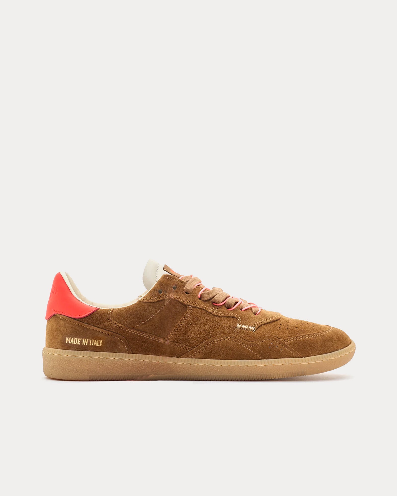 Hidnander Mega T Suede Chocolate / Fluo Peach Low Top Sneakers - 1