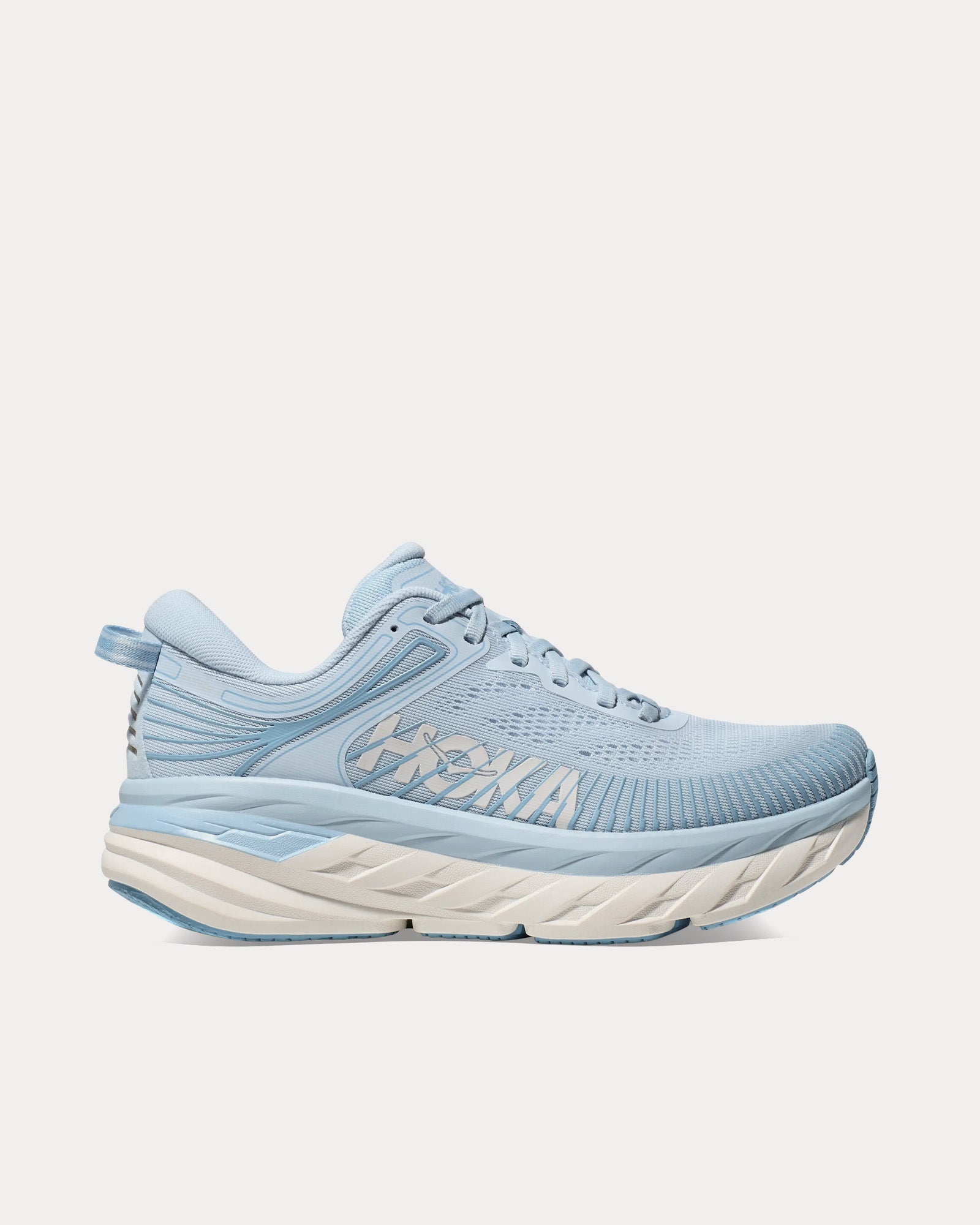 Hoka Bondi 7 Ice Water / White Running Shoes - 1