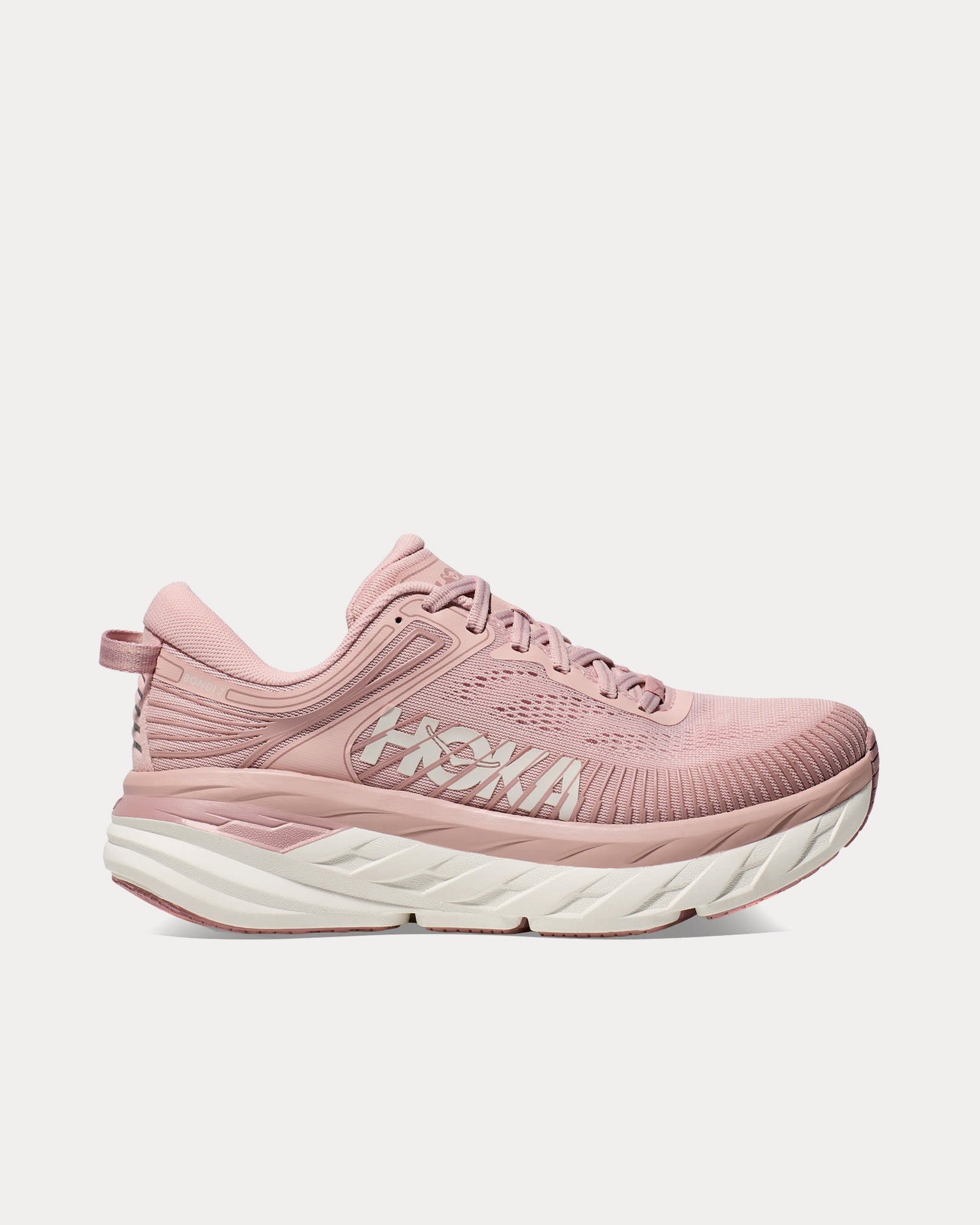 Hoka Bondi 7 Peach Whip / White Running Shoes - 1