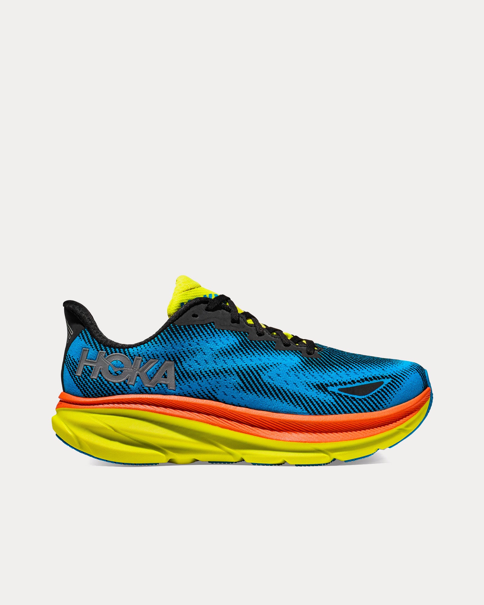 Hoka Clifton 9 GTX Black / Diva Blue Running Shoes - 1