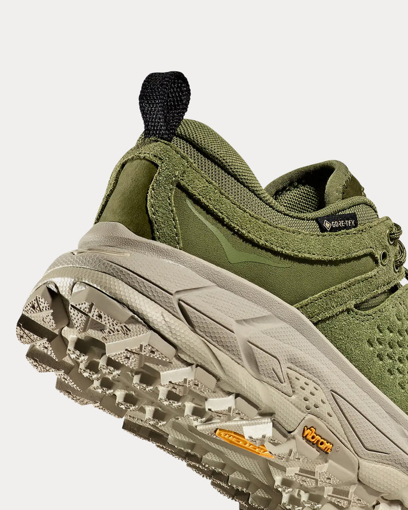 Hoka Elite Terrain System Tor Ultra Lo Forrest Floor / Farro Running Shoes - 3