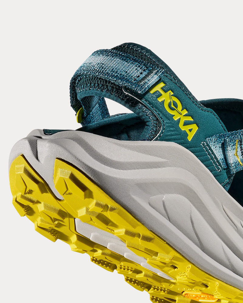 Hoka Infini Hike TC Blue Twilight / Pea Green Sandals - 4