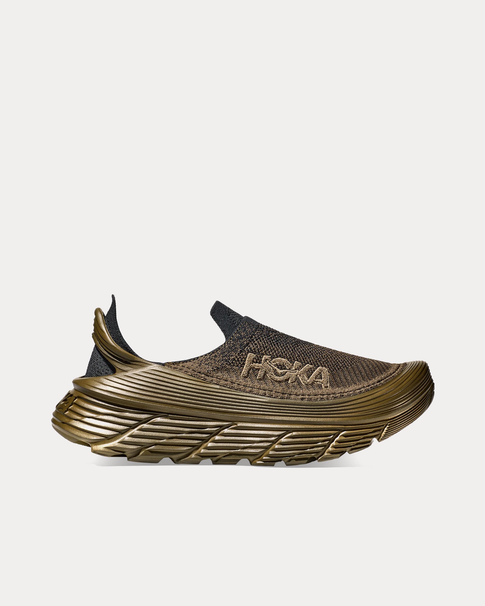 Hoka Restore TC Dark Olive / Black Slip On Sneakers - 1