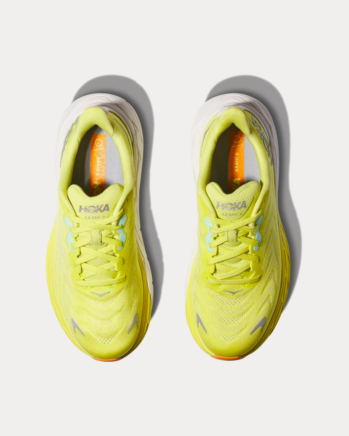 Hoka - Arahi 6 Citrus Glow / White Running Shoes