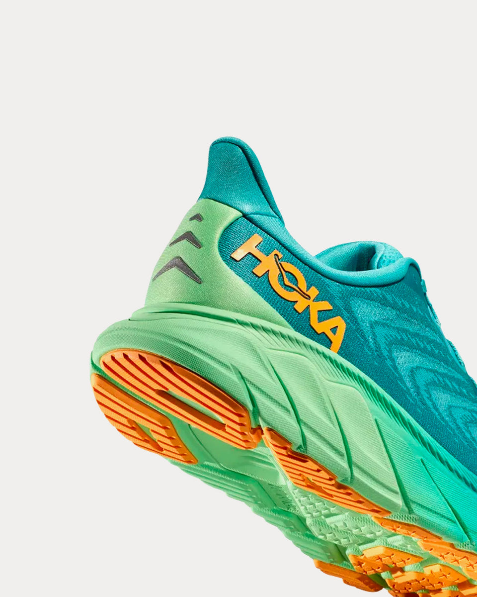 Hoka Arahi 6 Ocean Mist / Lime Glow Running Shoes - Sneak in Peace