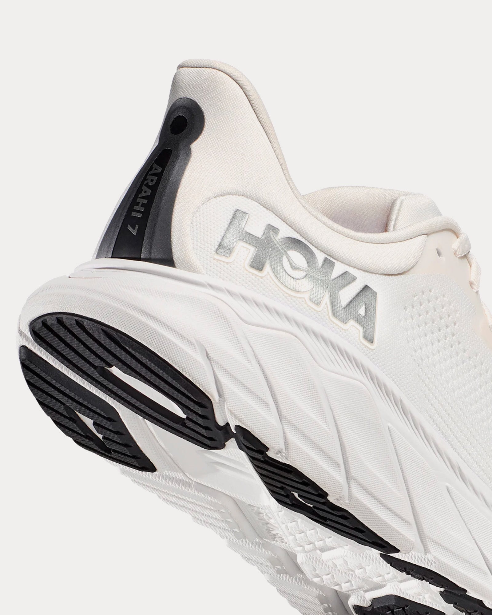 Hoka Arahi 7 Blanc De Blanc / Steel Wool Running Shoes - 3