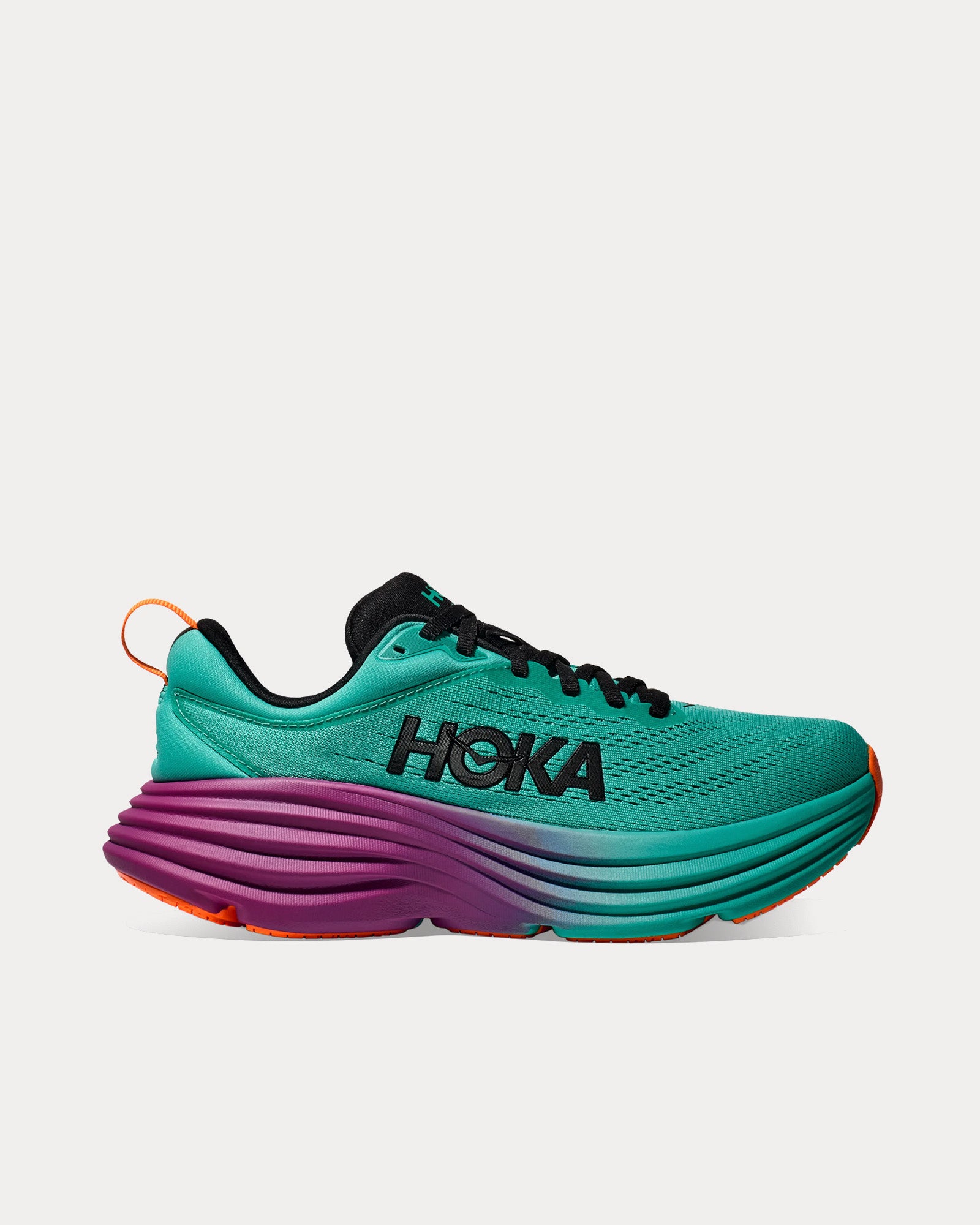 Hoka Bondi 8 Electric Aqua / Black Running Shoes - 1