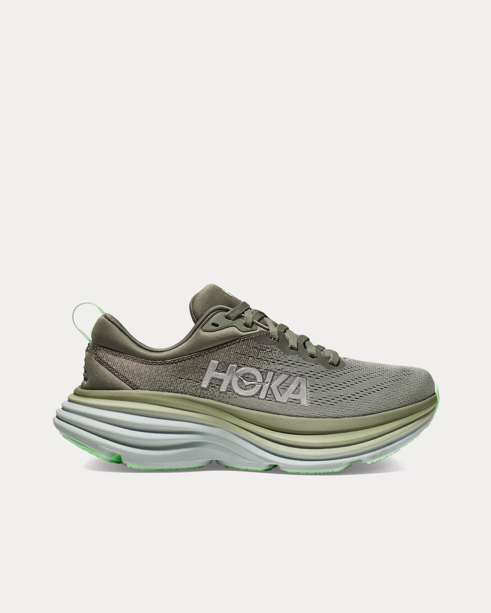 Hoka Bondi 8 Olive Haze / Mercury Running Shoes - 1