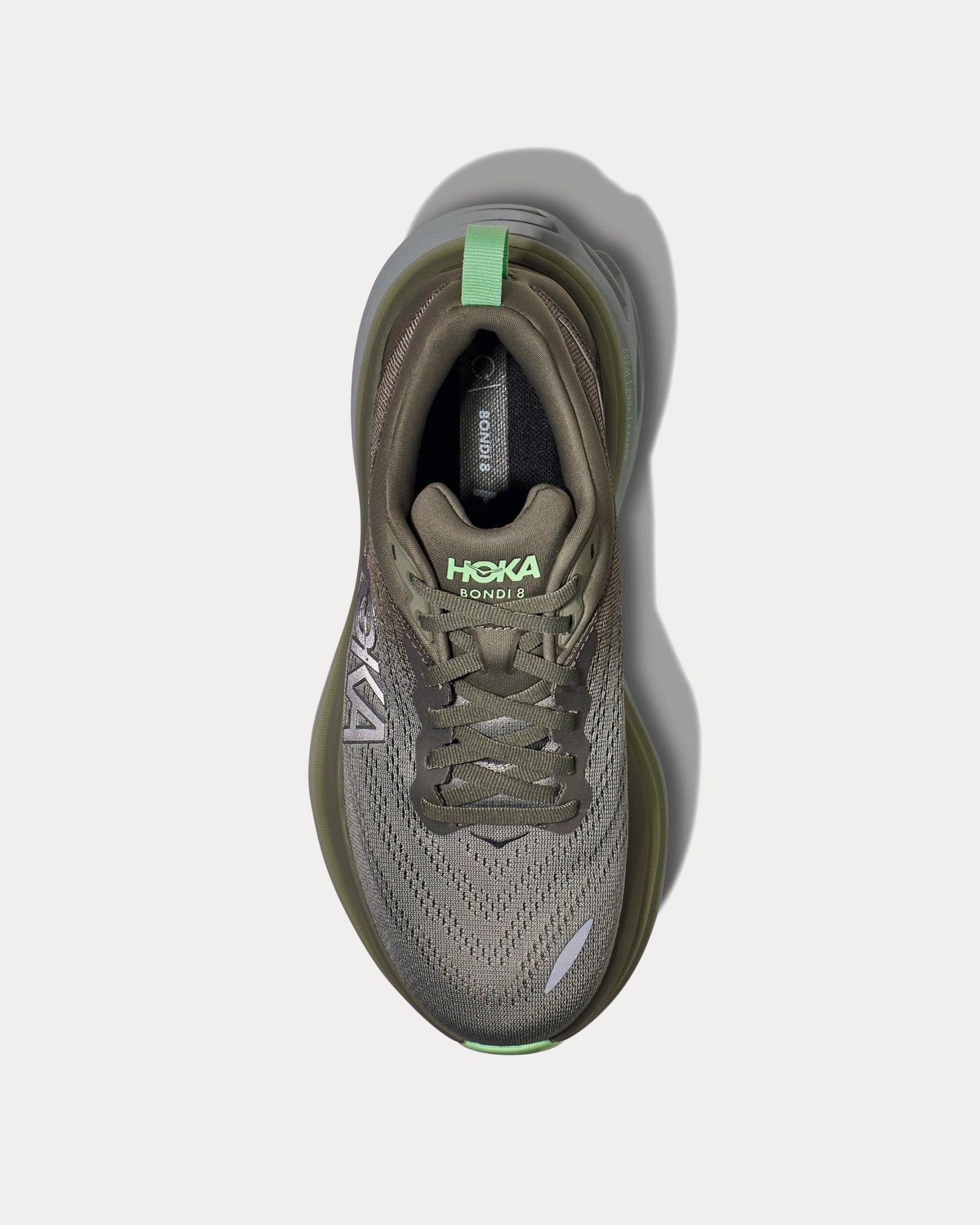 Hoka Bondi 8 Olive Haze / Mercury Running Shoes - 2