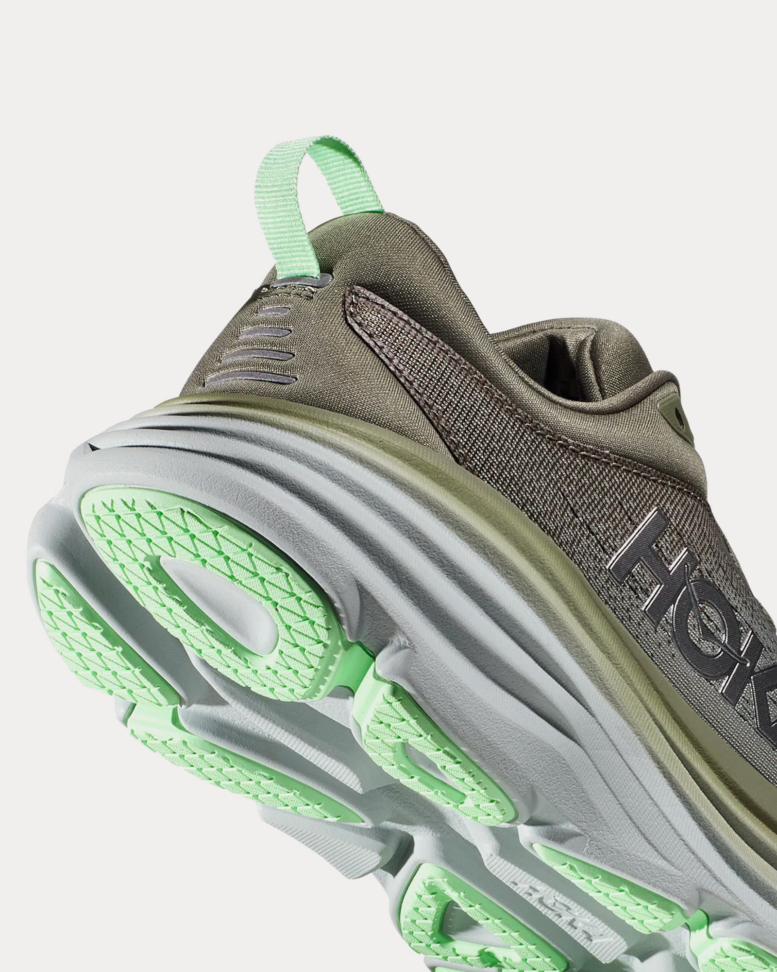 Hoka Bondi 8 Olive Haze / Mercury Running Shoes - 3