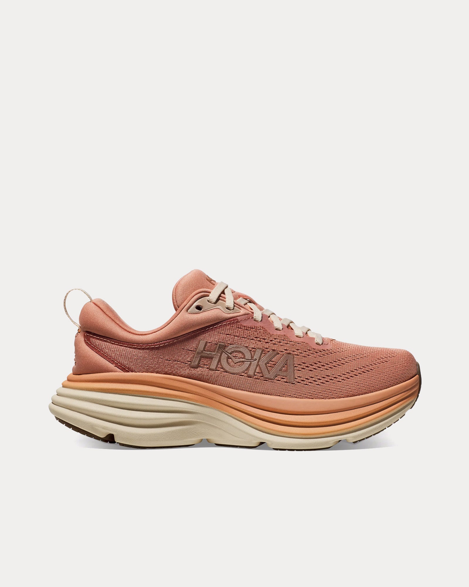 Hoka Bondi 8 Sandstone / Cream Running Shoes - 1