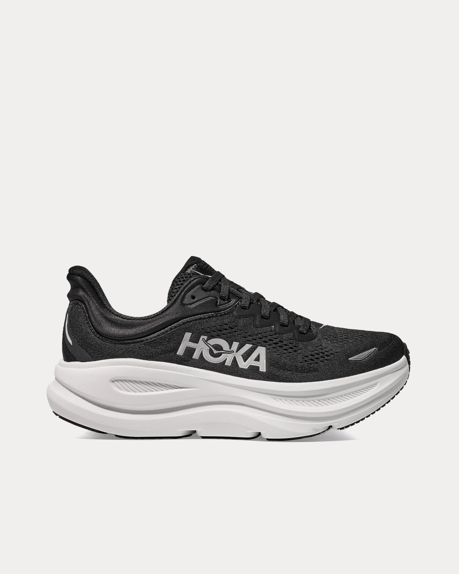 Hoka Bondi 9 Black / White Running Shoes - 1