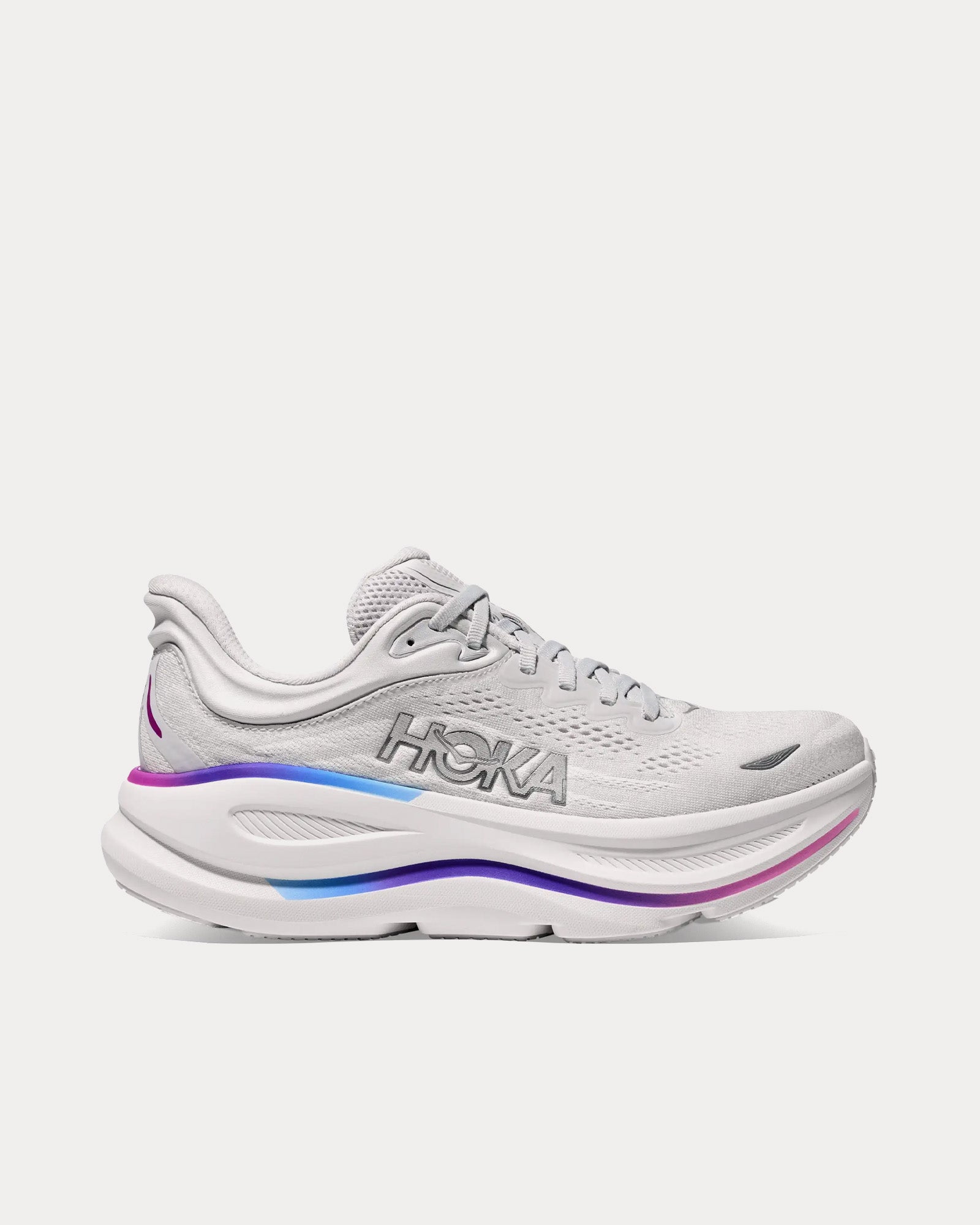 Hoka Bondi 9 Cosmic Grey / White Running Shoes - 1