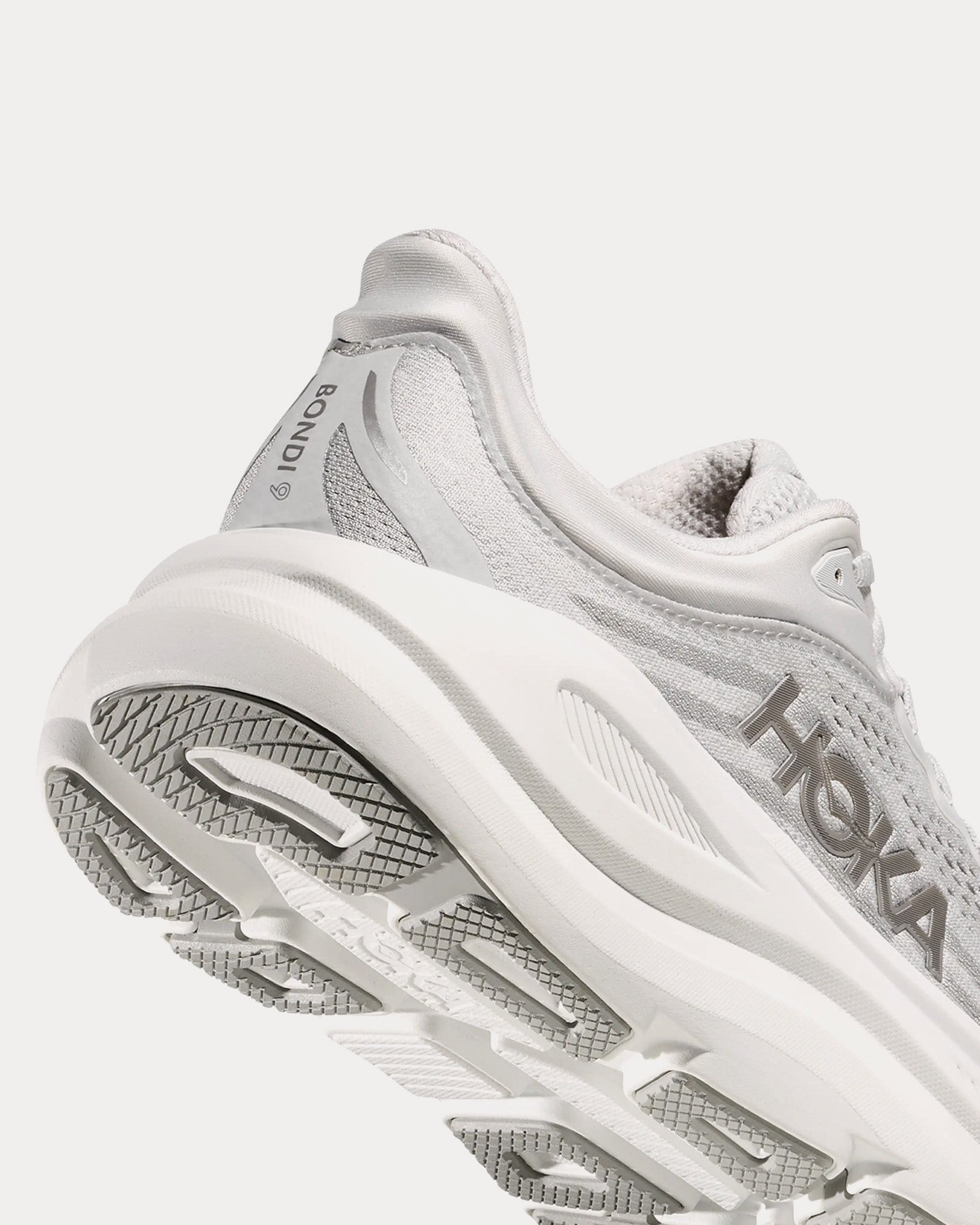 Hoka Bondi 9 Stardust / Silver Running Shoes - 4