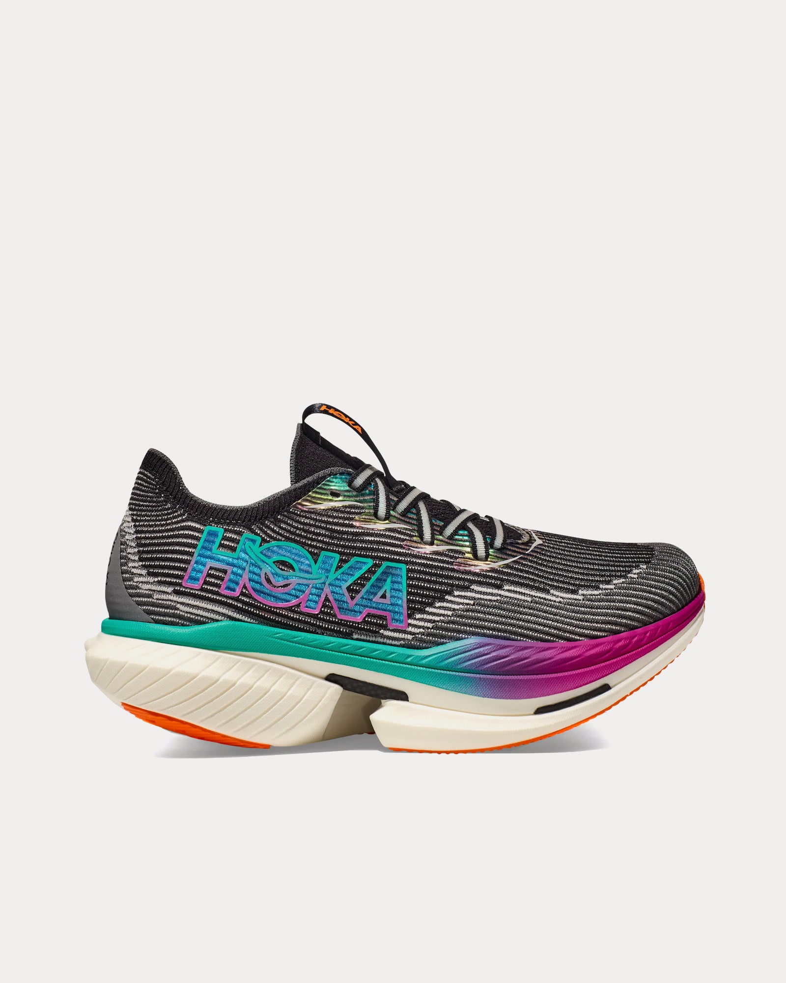 Hoka Cielo X1 Black / Electric Aqua Running Shoes - 1