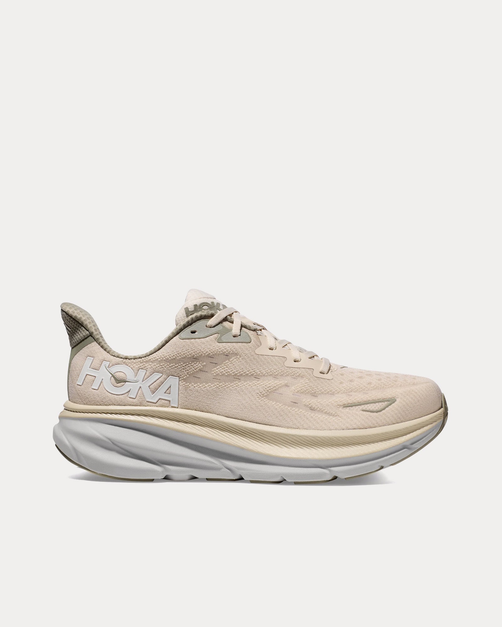 Hoka Clifton 9 Oat Milk / Barley Running Shoes - 1