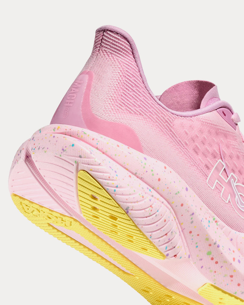 Hoka Mach 6 Pink Twilight / Lemonade Running Shoes - 3