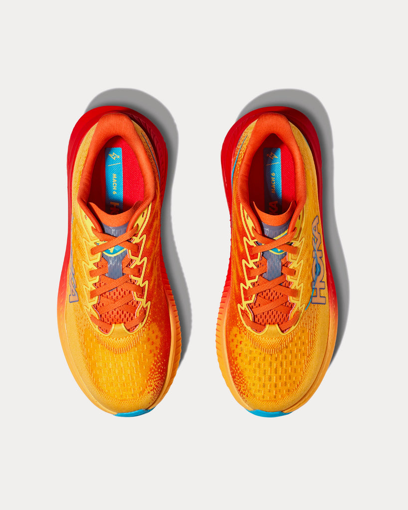 Hoka Mach 6 Poppy / Squash Running Shoes - Sneak in Peace