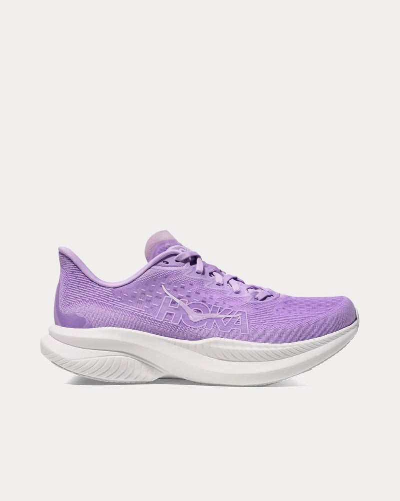 Hoka Mach 6 Aster Flower / White Running Shoes - 1