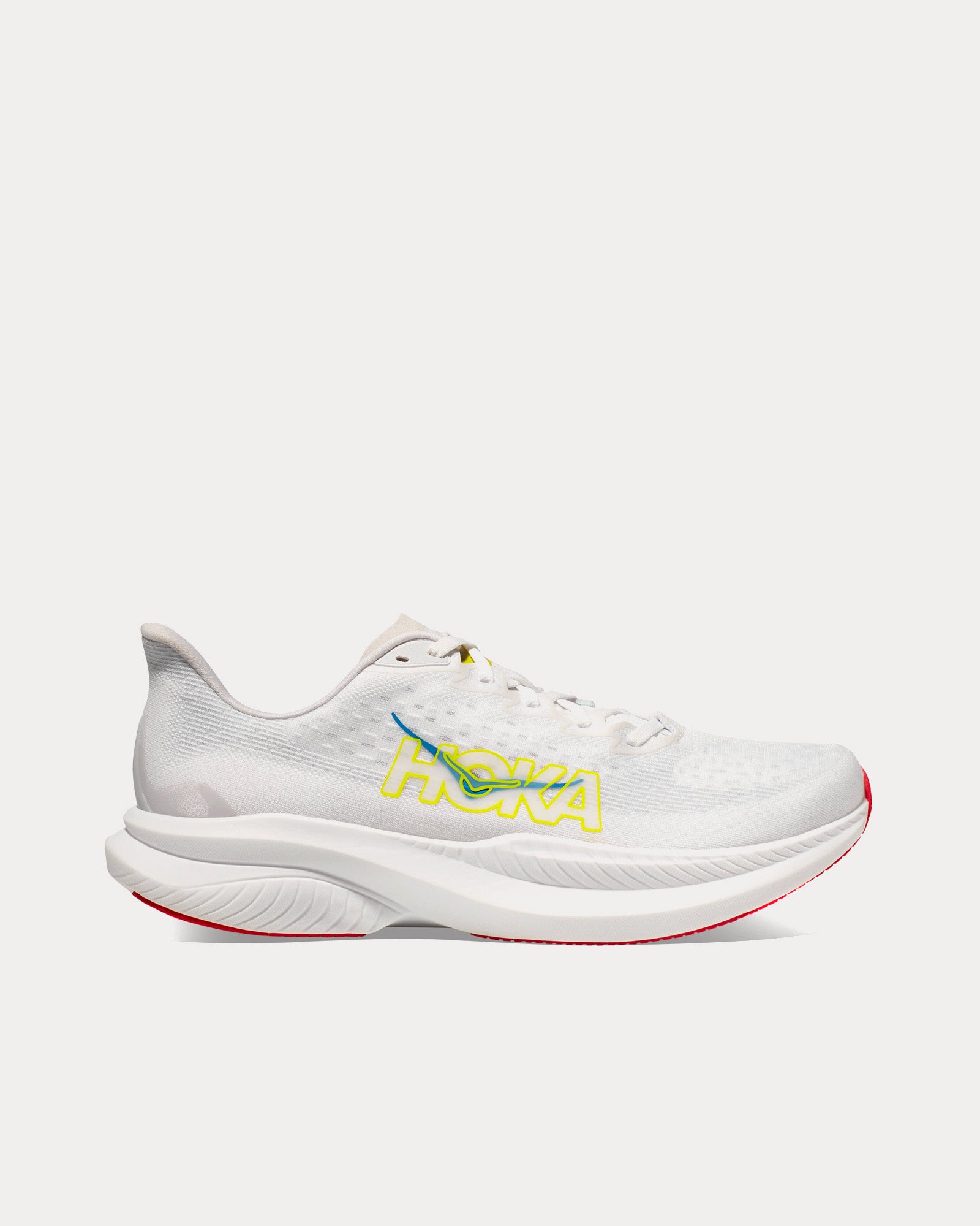 Hoka Mach 6 White / Nimbus Cloud Running Shoes - 1