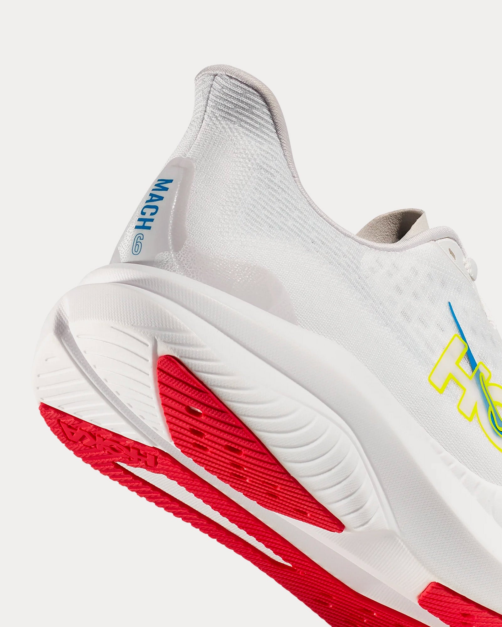 Hoka Mach 6 White / Nimbus Cloud Running Shoes - Sneak in Peace