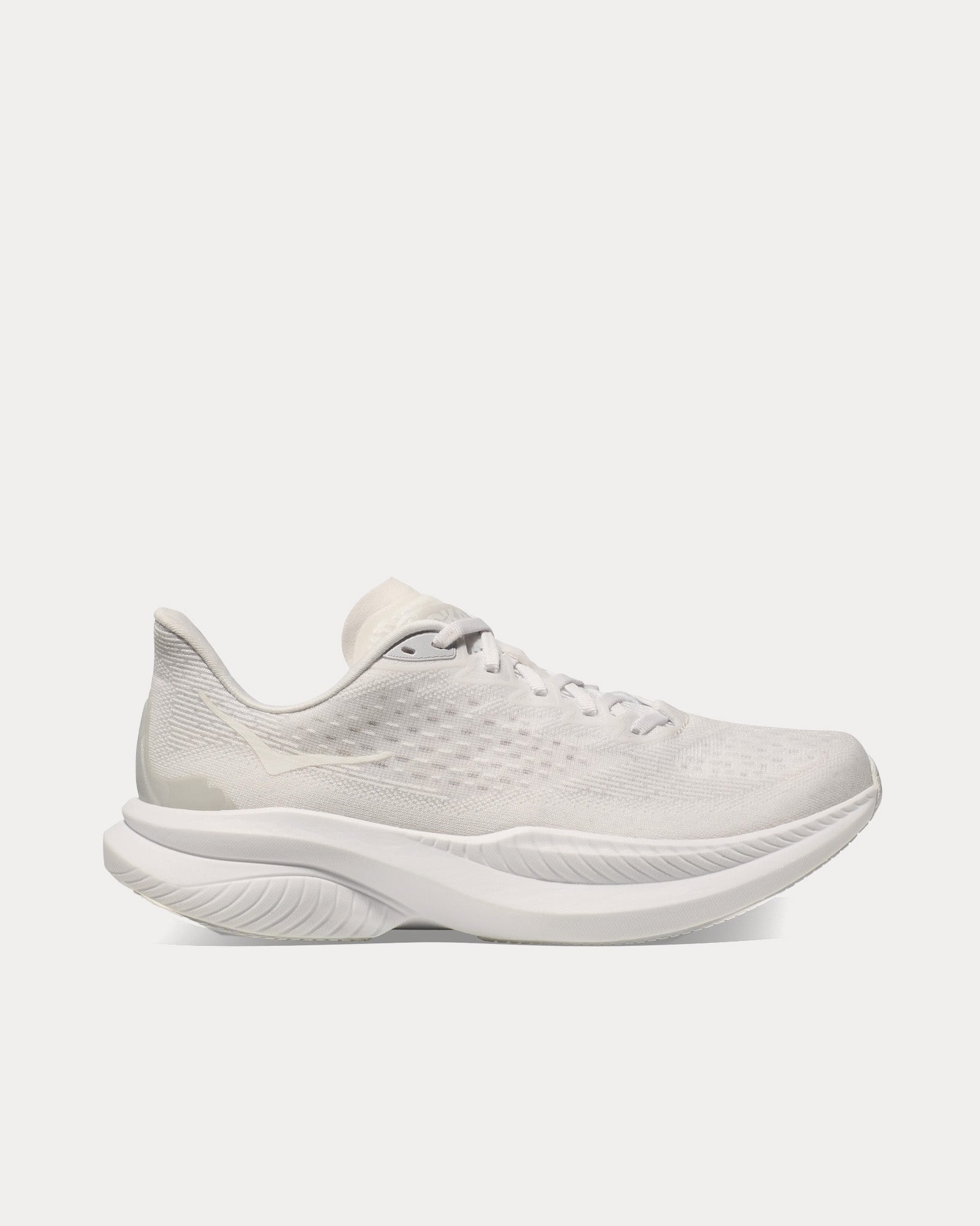 Hoka Mach 6 White / White Running Shoes - 1