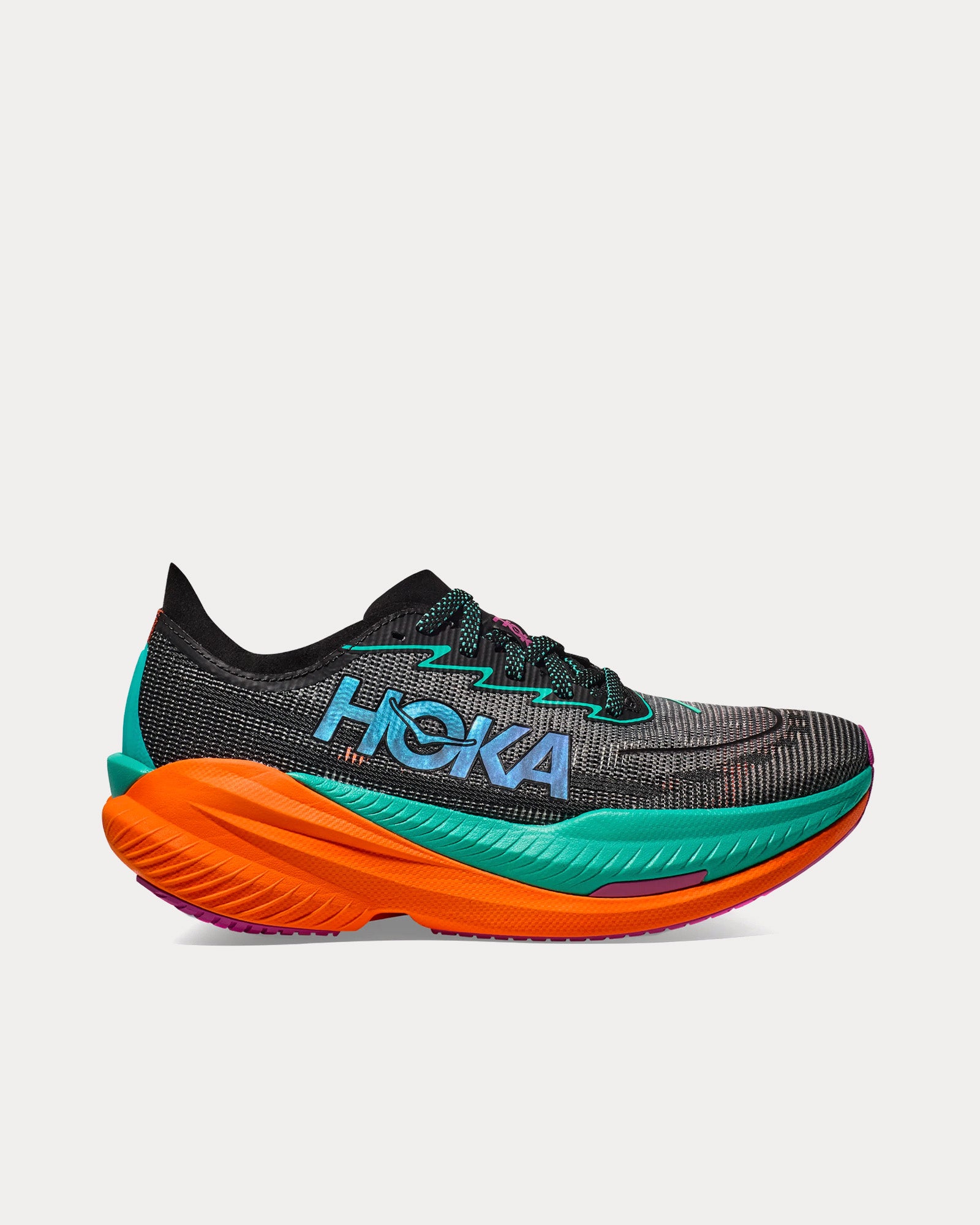 Hoka Mach X 2 Black / Electric Aqua Running Shoes - 1