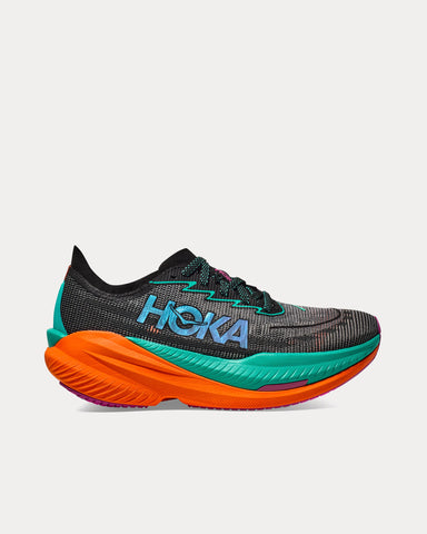 Hoka Mach X 2 Black / Electric Aqua Running Shoes