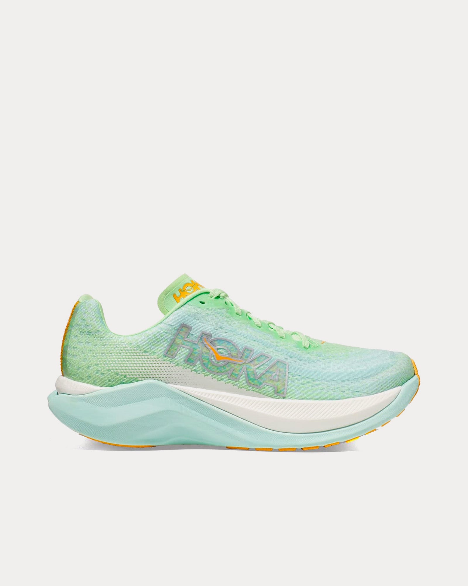 Hoka Mach X Limeglow / Sunlit Ocean Running Shoes - 1