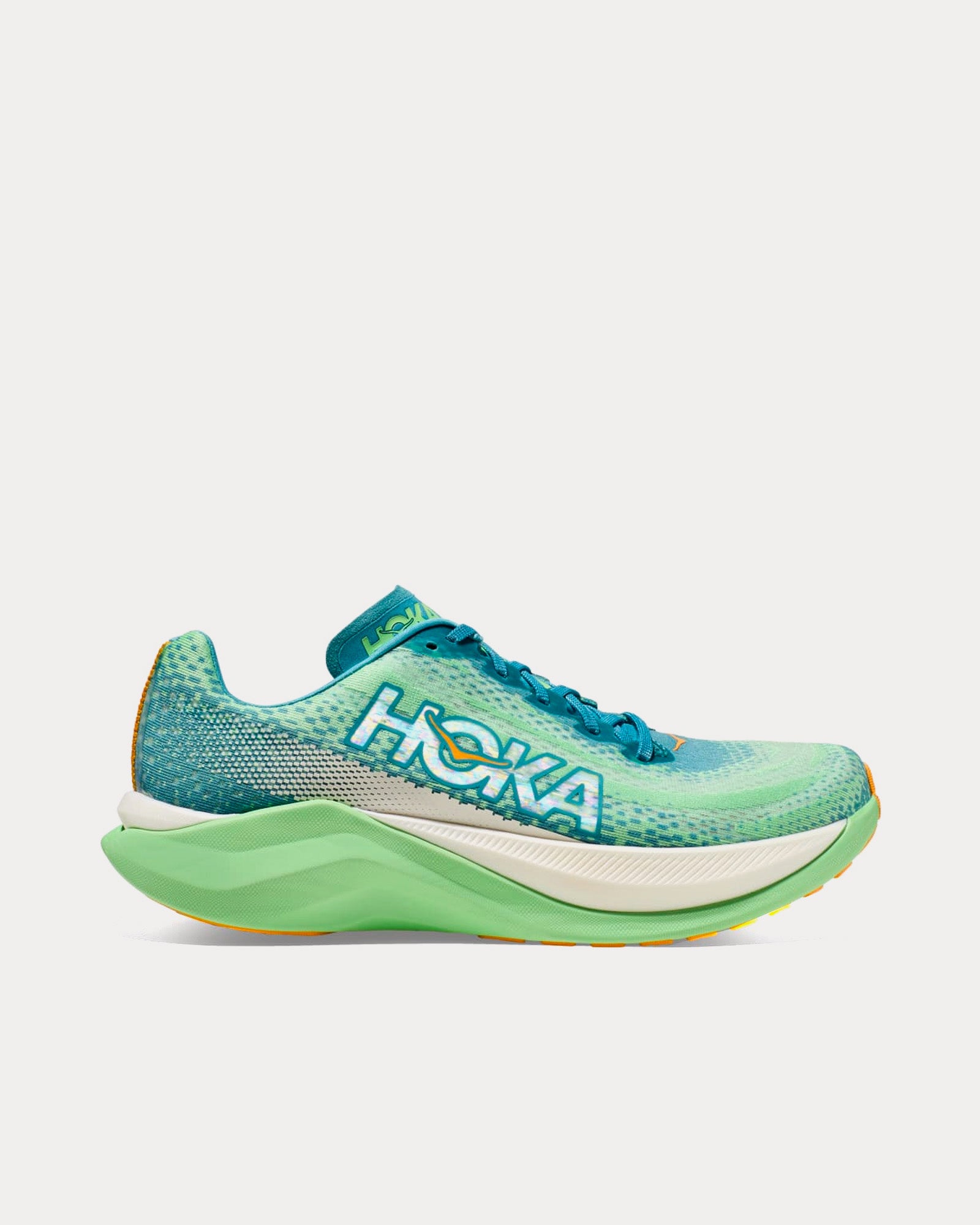 Hoka Mach X Ocean Mist / Lime Glow Running Shoes - 1