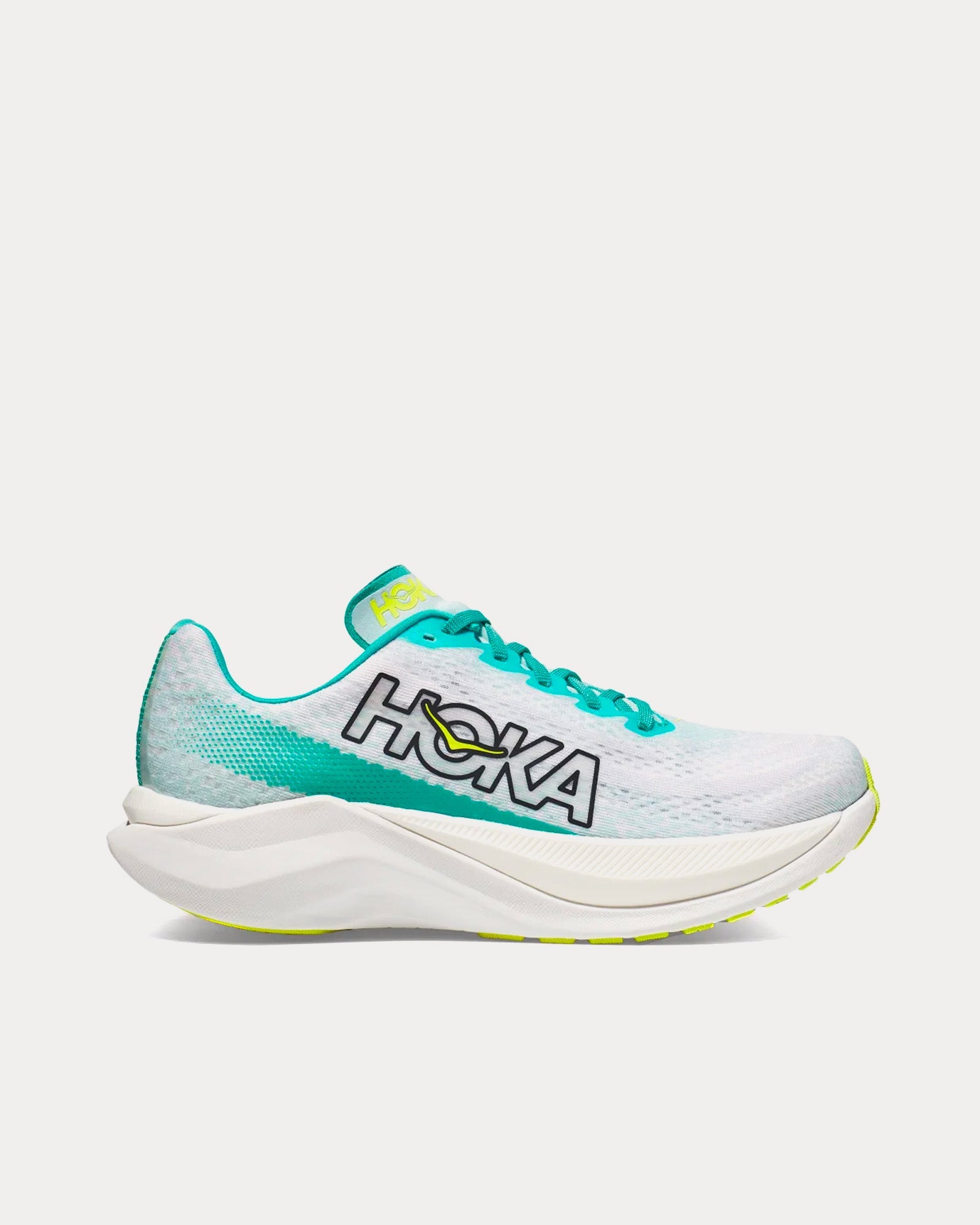 Hoka Mach X White / Blue Glass Running Shoes - 1