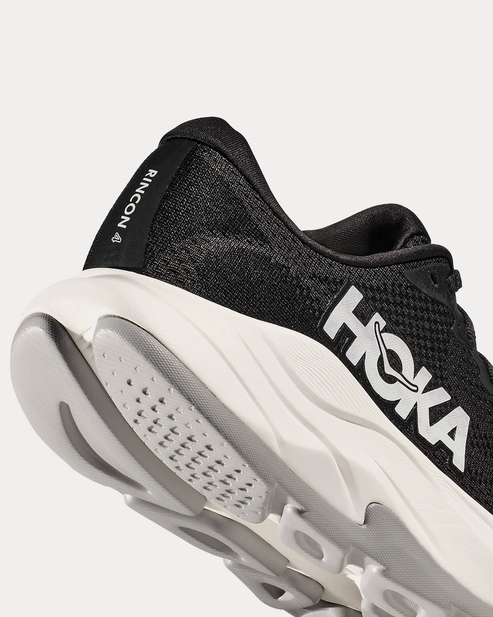 Hoka Rincon 4 Black / White Running Shoes - 3