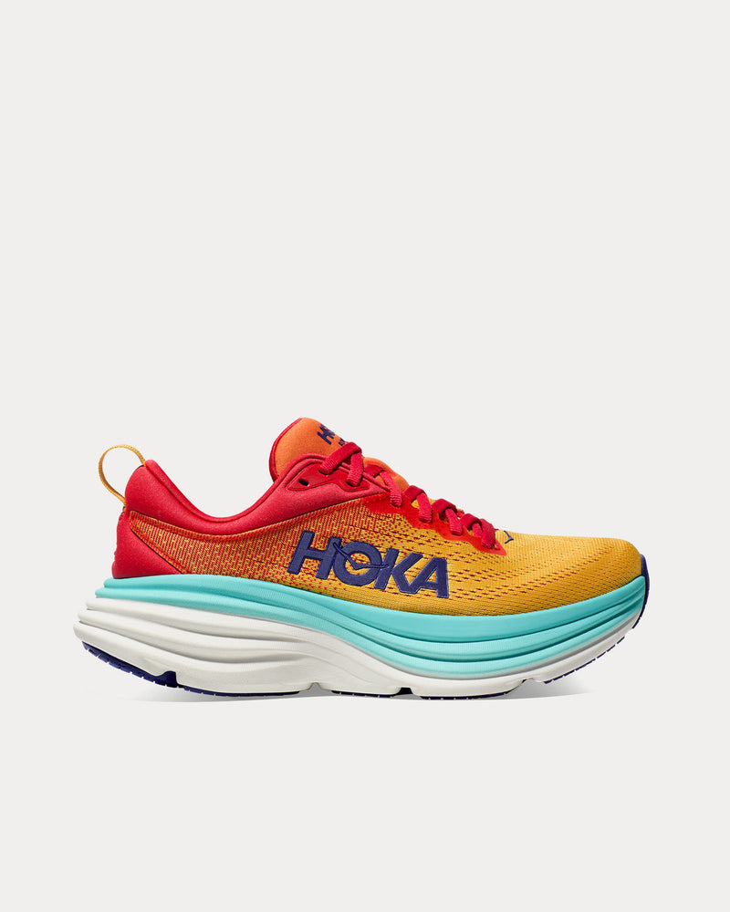 Hoka Bondi 8 Cerise / Cloudless Running Shoes - 1