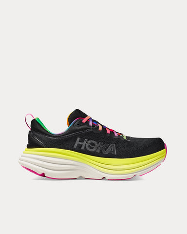 Hoka Bondi 8 Black / Citrus Glow Running Shoes