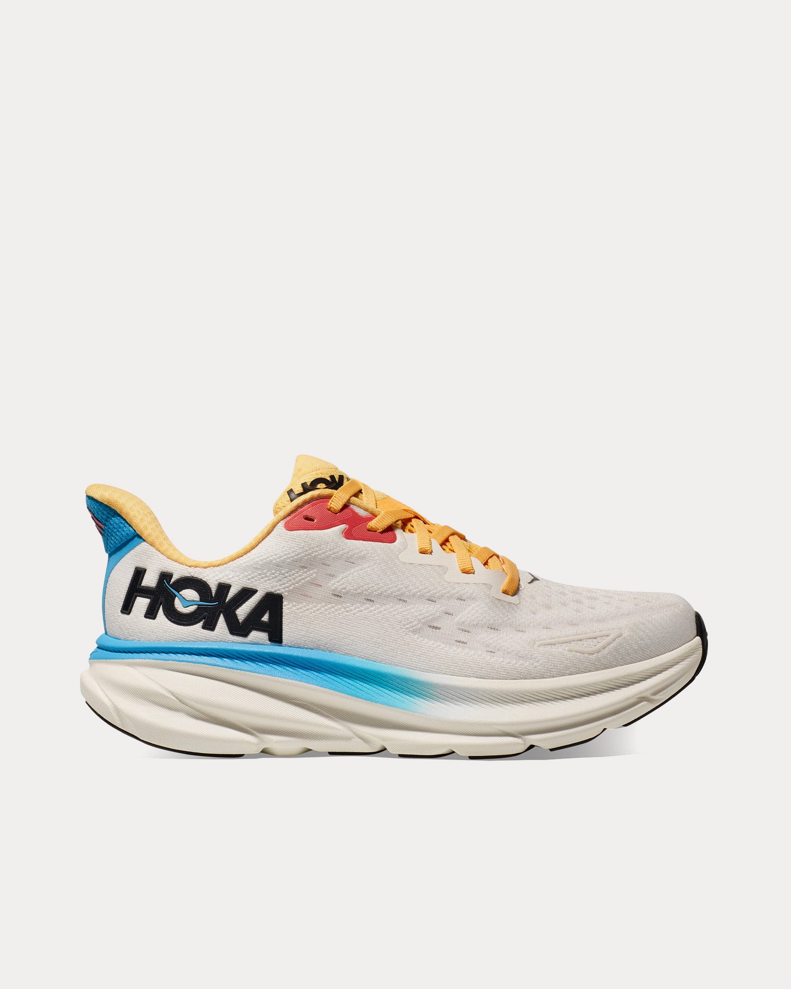 Hoka Clifton 9 Blanc De Blanc / Swim Day Running Shoes - 1