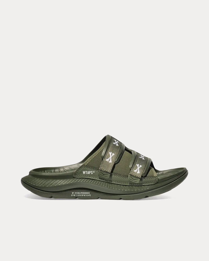 Hoka x WTAPS Ora Luxe Four Leaf Clover / White Slides - 1