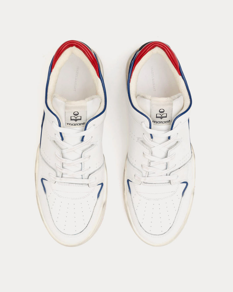 Isabel Marant Emreeh Leather White / Red / Blue Low Top Sneakers - 2