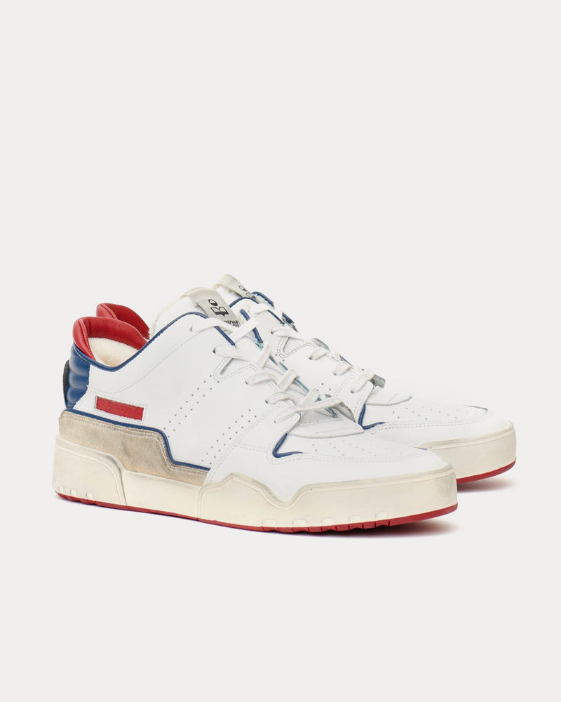 Isabel Marant Emreeh Leather White / Red / Blue Low Top Sneakers - 3