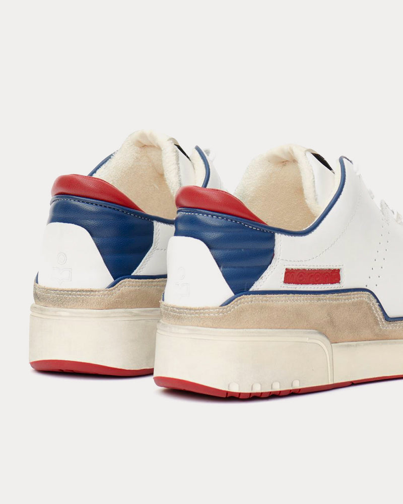 Isabel Marant Emreeh Leather White / Red / Blue Low Top Sneakers - 4