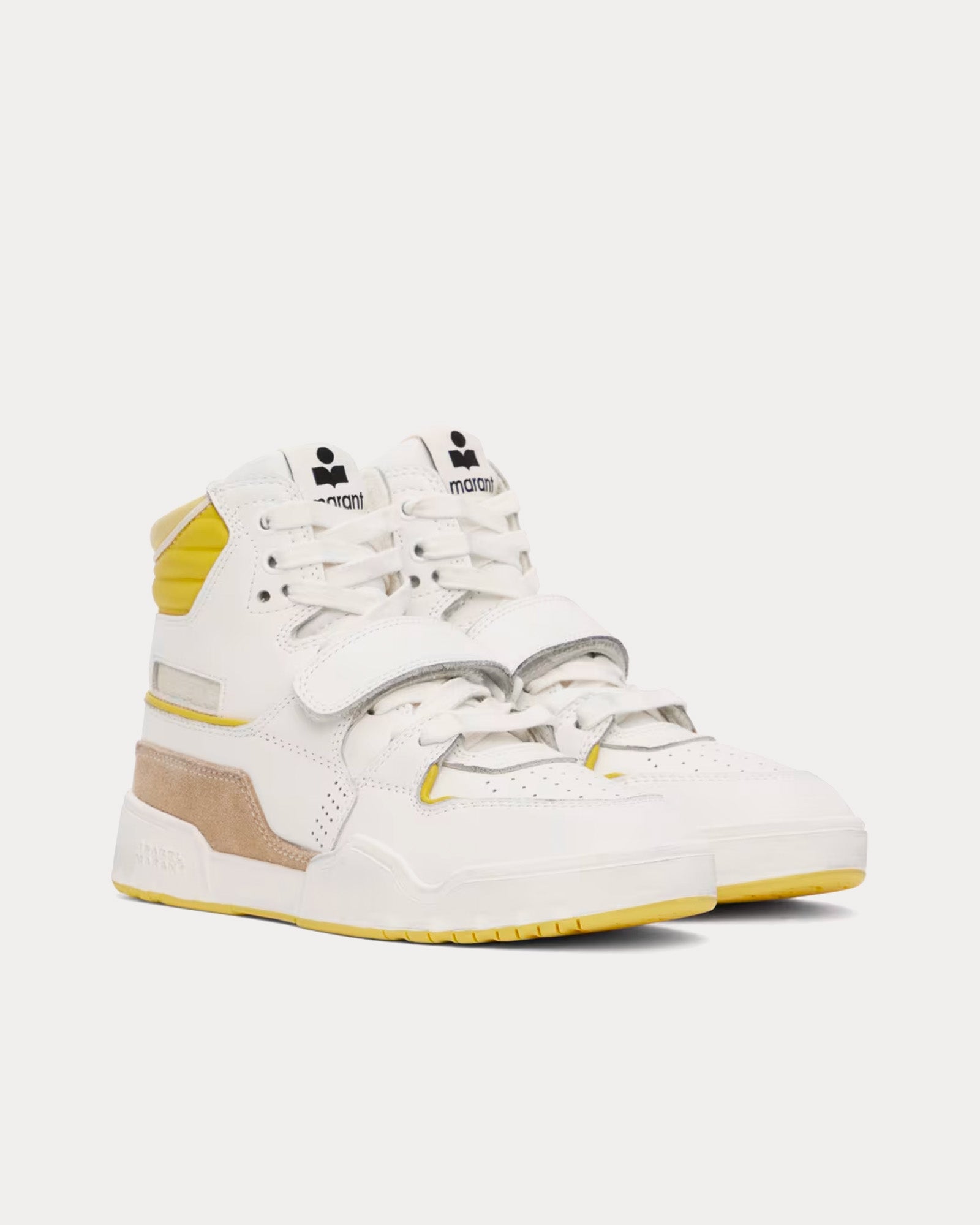 Isabel Marant Alsee Light Yellow / White High Top Sneakers - 2