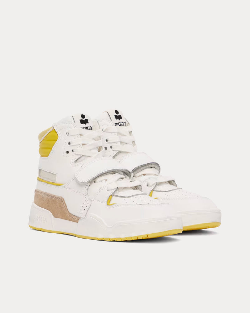 Isabel Marant Alsee Light Yellow / White High Top Sneakers - 2