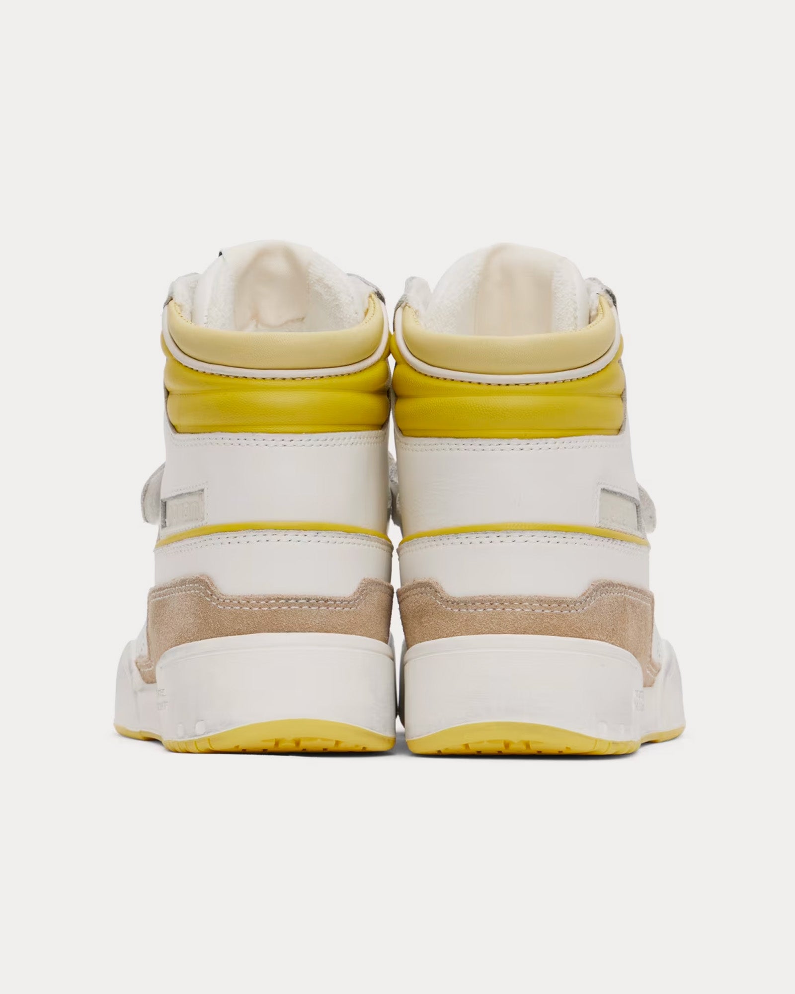 Isabel Marant Alsee Light Yellow / White High Top Sneakers - 3