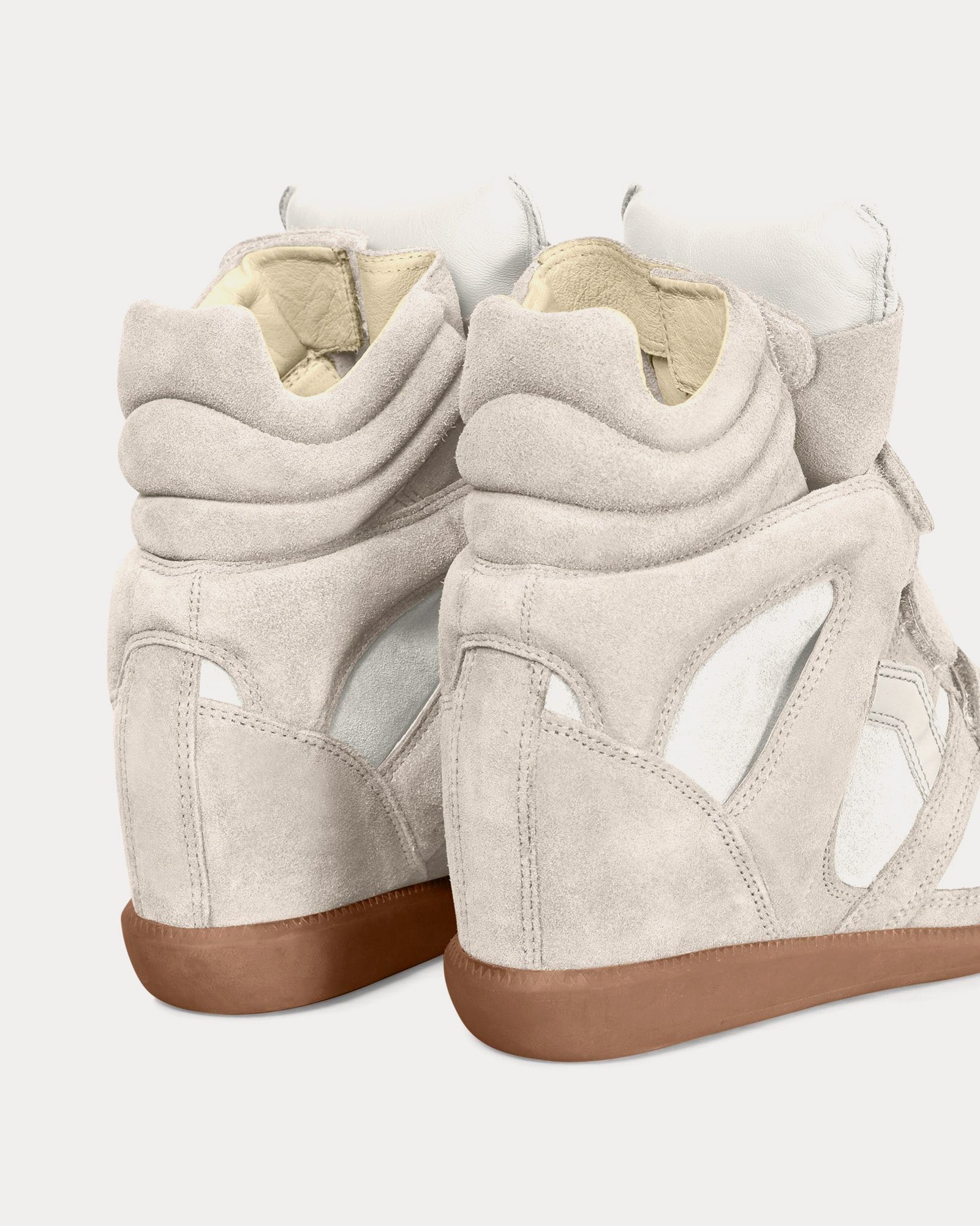 Isabel Marant Bekett Suede Ecru High Top Sneakers - 4