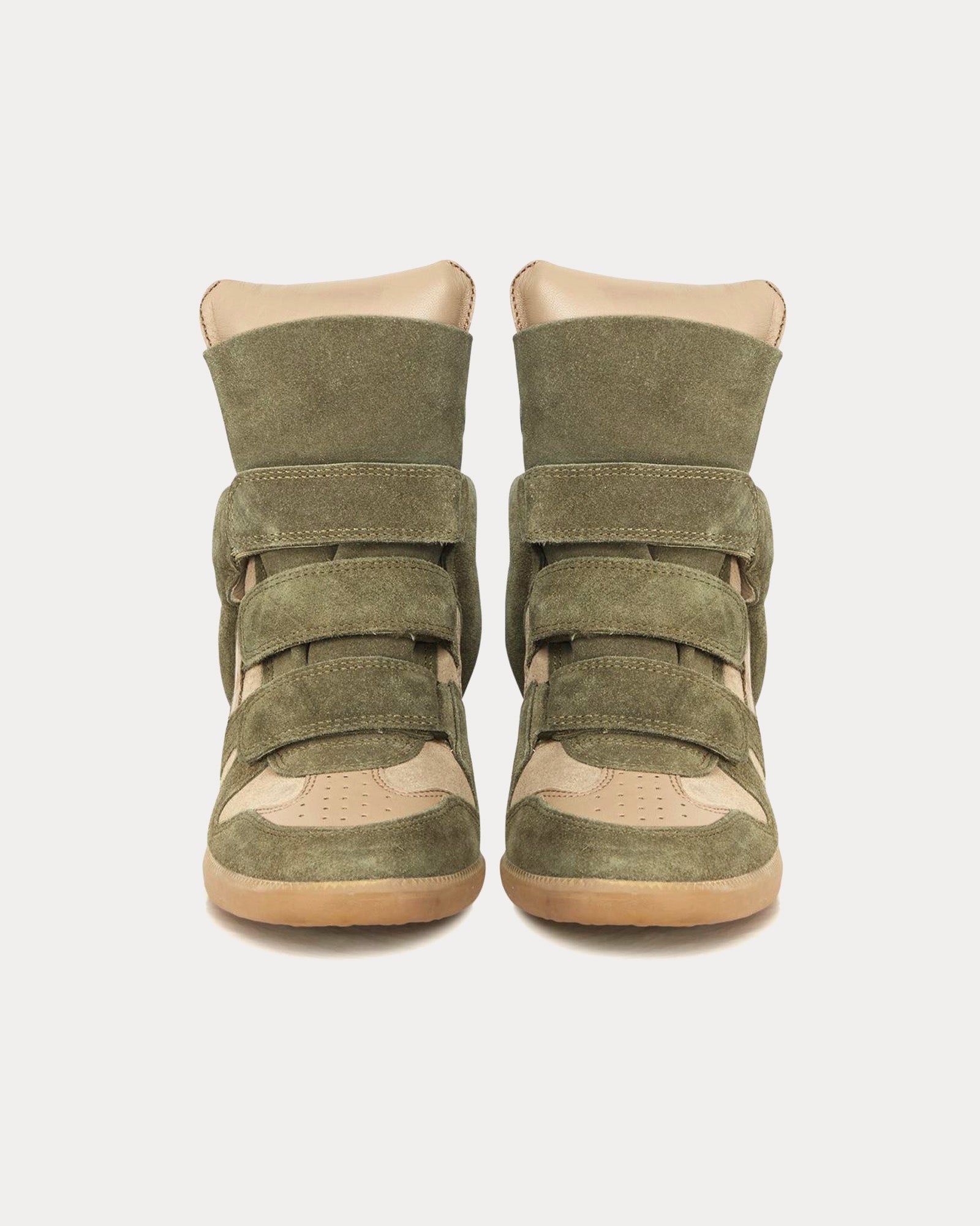 Isabel Marant Bekett Suede Taupe High Top Sneakers - 2