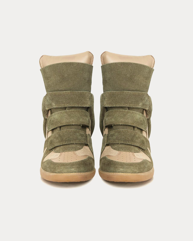 Isabel Marant Bekett Suede Taupe High Top Sneakers - 2