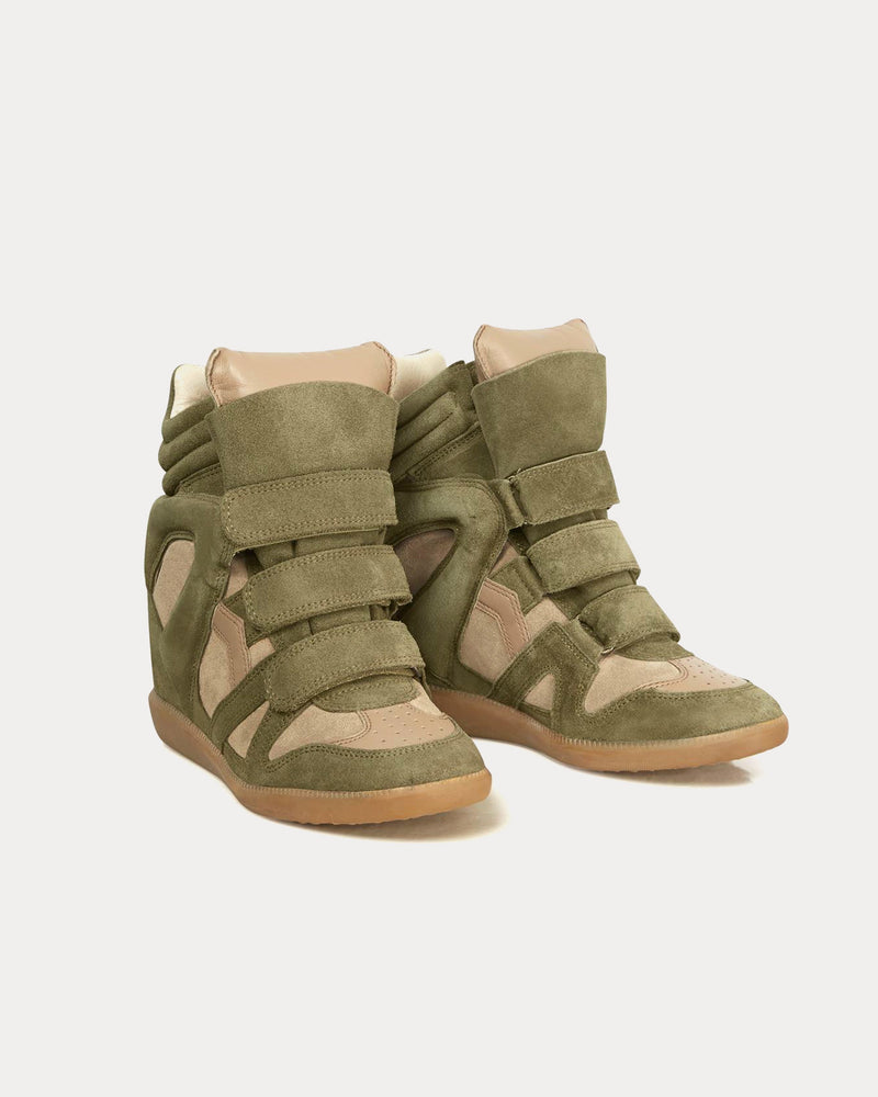 Isabel Marant Bekett Suede Taupe High Top Sneakers - 3